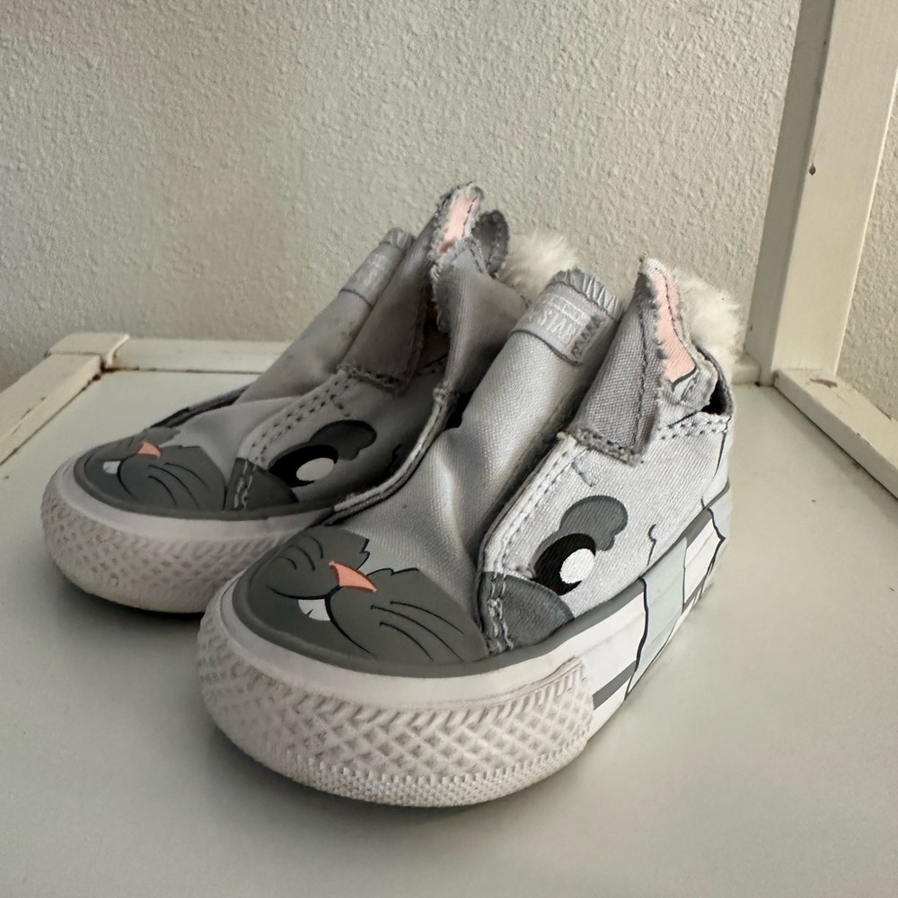 Converse Kids Gray Cartoon Sneakers